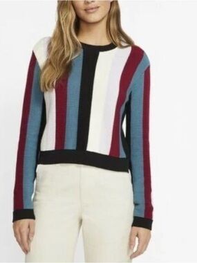 Hurley Women's Striped Long Sleeve Sweater Size Small cotton